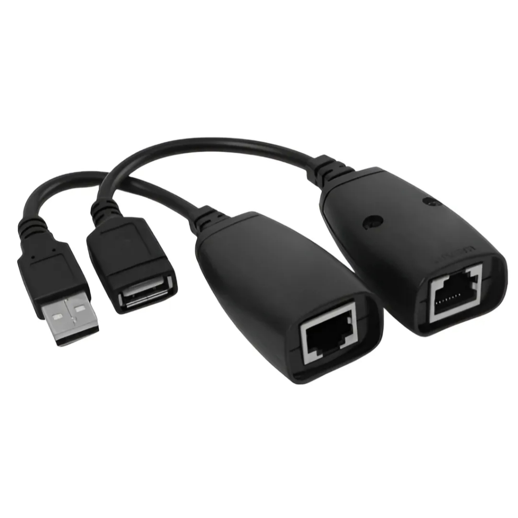 Cabo Adaptador Extensor - Rj45 Usb 50 Metros - 01 Usb Rede Para Usb Par ...