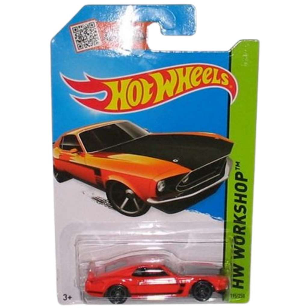 HOT WHEELS 69 FORD MUSTANG BOSS 302 LARANJA 2015 WORKSHOP LACRADO
