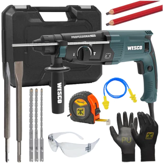 Martelete Perfurador Rompedor 900w 3,2j Ws3228k Wesco Com Kit em Oferta na Shopee