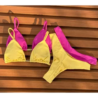 Kit 2 Biquíni asa delta feminino estilo conforto sensualidade para o verão moda praia poliamida bojo em Oferta na Shopee
