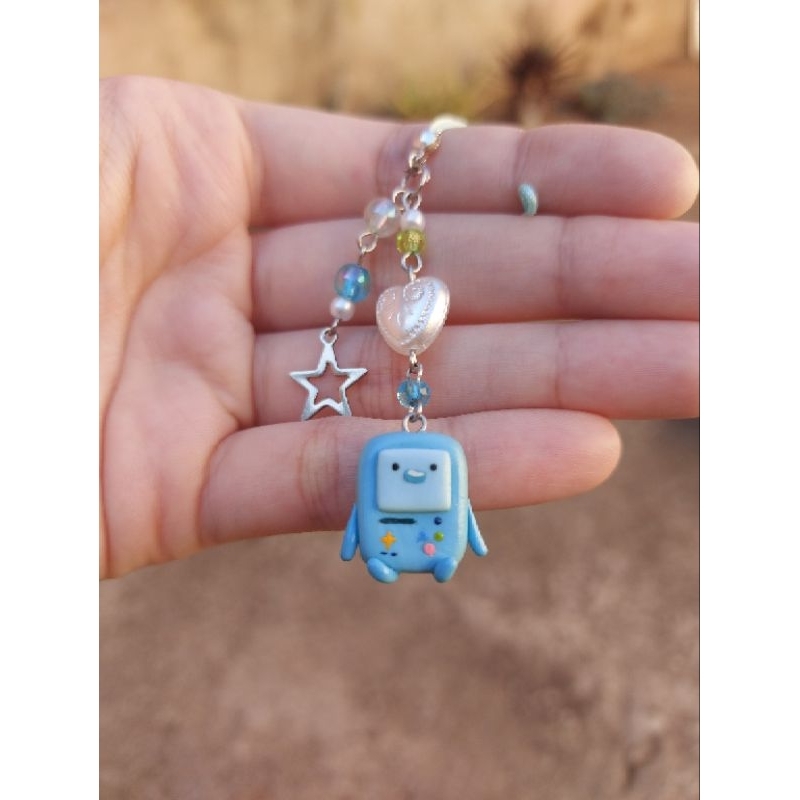 Phone strap hora de aventura bmo anime geek alternativo acessórios decoração de celular