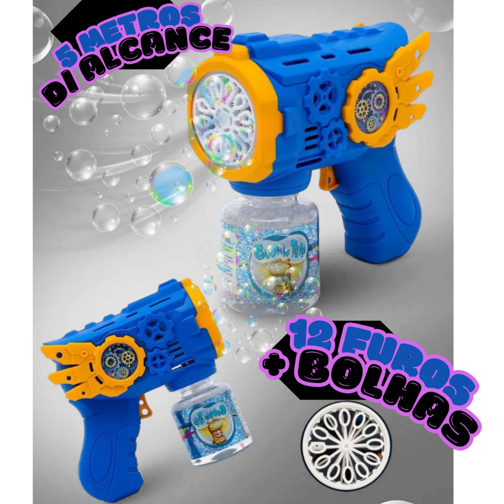 Arminha de Bolha de Sabão Infantil Brinquedo Colorido Máquina de Bolhas ...