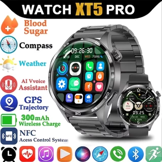 2025 XT5 Pro Relógio Inteligente GPS NFC para Homens Tela AMOLED HD Monitor de Frequência Cardíaca Chamada