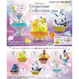 Bonecos Pokemon - Re-ment Gemstone - Absol, Celebi, Milotic, Flareon, Misdreavus e Pichu/Pikachu