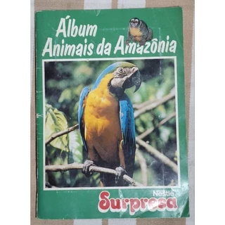 Álbum Animais da Amazônia Surpresa QUASE COMPLETO