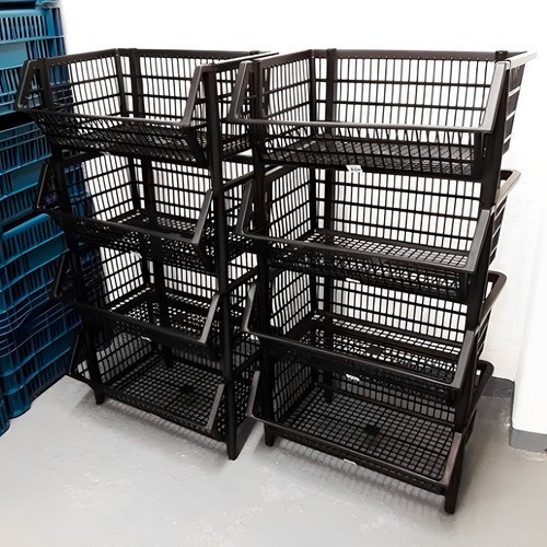 Kit 6 Cesto Expositor Reforçado Grande Organizador Plástico 