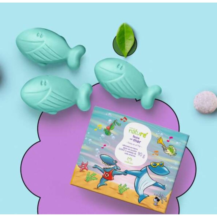 Naturé FESTA NO MAR Sabonete 3 x 90g Infantil em Barra Natura