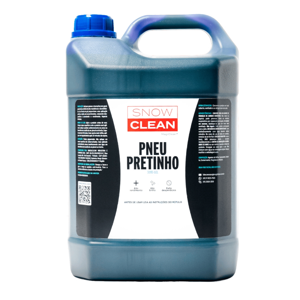 Pneu Pretinho Semi Gel Snowclean 5L Magil Clean Brilho e Toque Seco ...