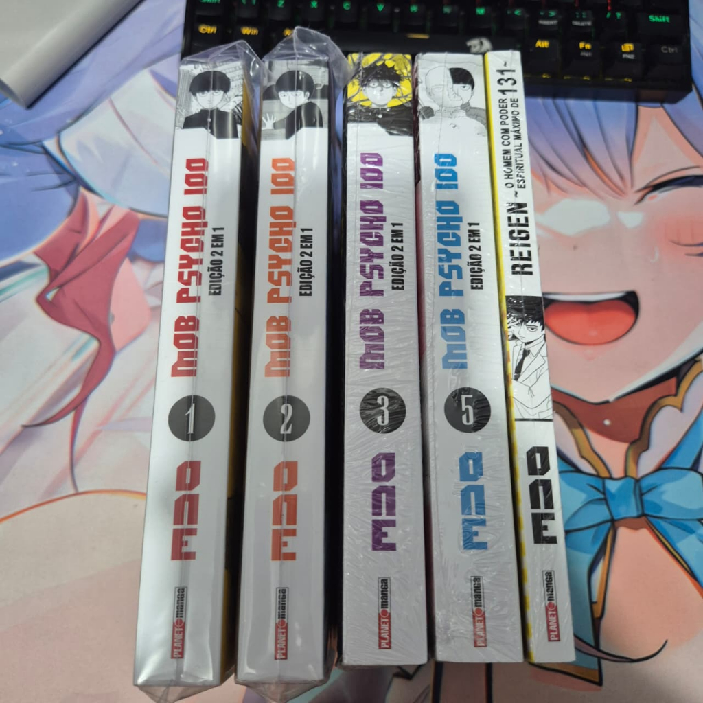 Mob Psycho 100 2 em 1 Volumes 1 ao 3 + Vol 5 + Reigen 131