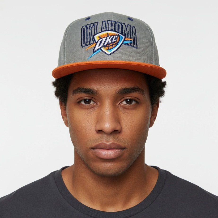 Boné Oklahoma City Aba Reta Estampa Bordado Snapback Tradicional Linha Premium