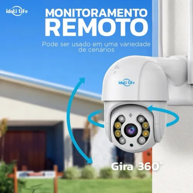 Câmera De Segurança Wi-fi Externa À Prova D'água Full HD Monitoramento APP yoosse Speed Idali Life