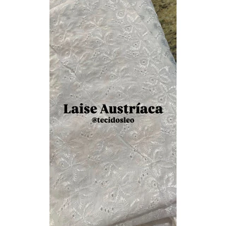 Tecido Laise Austríaca Bordada | Largura 1,30 | 70% Poliéster 30% Algodão