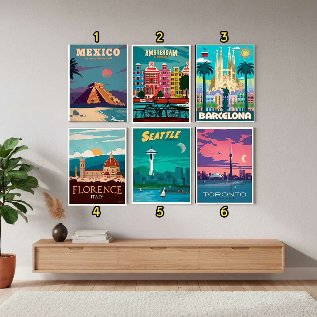 Placas Decorativas Parede Mundo a fora - Toque de Personalidade na Sua Casa