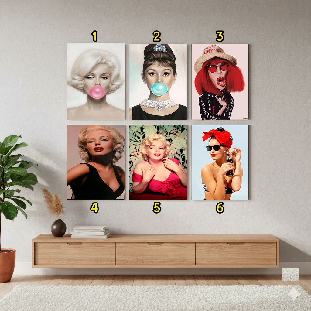 Placas Decorativas Parede Famosos - Toque de Personalidade na Sua Casa
