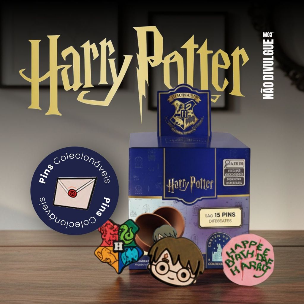 Pins Harry Potter Coleção Harry 2025 - Cacau Show | Shopee Brasil