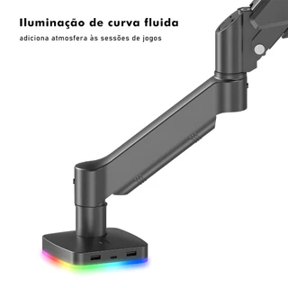 suporte para computador RGB para Monitor Gaming com Iluminação LED Braço 17-34 Polegadas