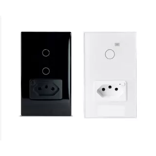 Interruptor Inteligente 1 2 Botão + Tomada Wifi Smart A