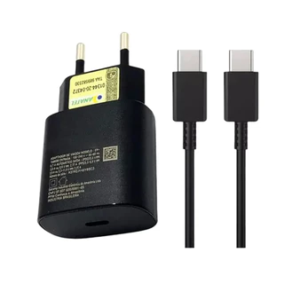 Carregador Turbo 25W Compatível Galaxy S21 S22 S23 S24 S25 Ultra Plus – USB-C Rápido
