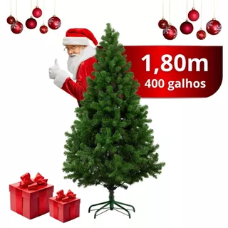 Árvore de Natal 1,80 m 400 galhos Pé de Ferro Pinheiro sem Decoração Premium de natal