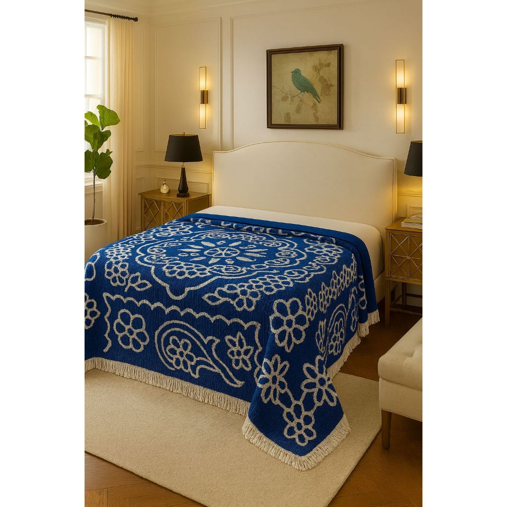 Colcha Chenille Jolitex Casal Com Franja Clássico Macio 2,20x2,40m