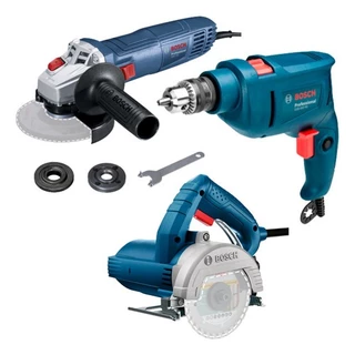 Kit Bosch 127V Serra Mármore GDC 150 + Furadeira Impacto GSB 450 RE + Esmerilhadeira Angular GWS 700 em Oferta na Shopee
