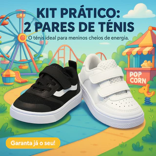Kit 2 Tênis Infantil Menino – Mais Praticidade e Economia com Dois Modelos - Pronta Entrega