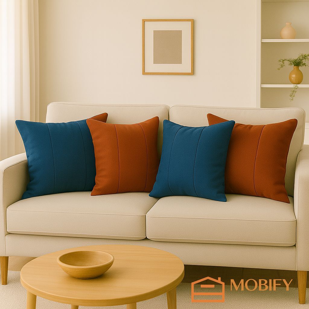 Kit 4 Almofadas Cheia em Suede Decorativas Ziper Invisivel Varias Cores | Shopee Brasil