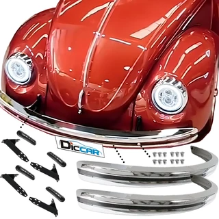 Parachoque + Suporte Fusca 77 78 79 80 82 84 86