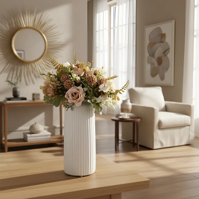 Vaso Decorativo de Cerâmica Alto Grande para Decoração de Casa Sala ...