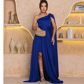 Vestido Feminino Longo com Capa Festa Casamento Madrinhas Formatura em Oferta na Shopee