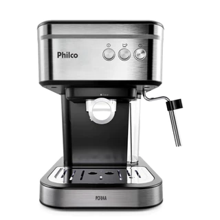 Cafeteira Expresso Philco Inox Pressão de 20 Bar 1,2L Filtro Removível e Aquecedor de Xícaras em Oferta na Shopee