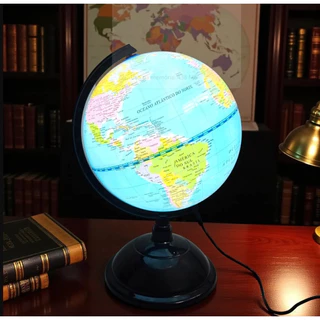 Globo Terrestre com led De Mesa Mapa Mundi Giratório Médio 20Cm decoração casa