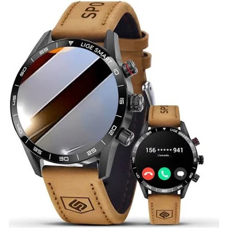 Relógio Inteligente Homens Smartwatch Chamada Bluetooth