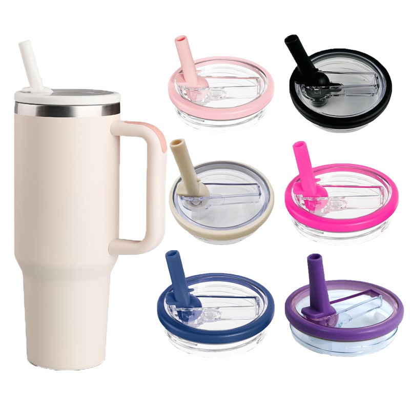 Tampa Copo Termico 1200ml com canudo Flip para Drinks