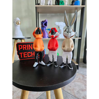 Boneco figure action lonney impressão 3D - Pernalonga Patolino Frajola - Versão Mini - Pronta entrega
