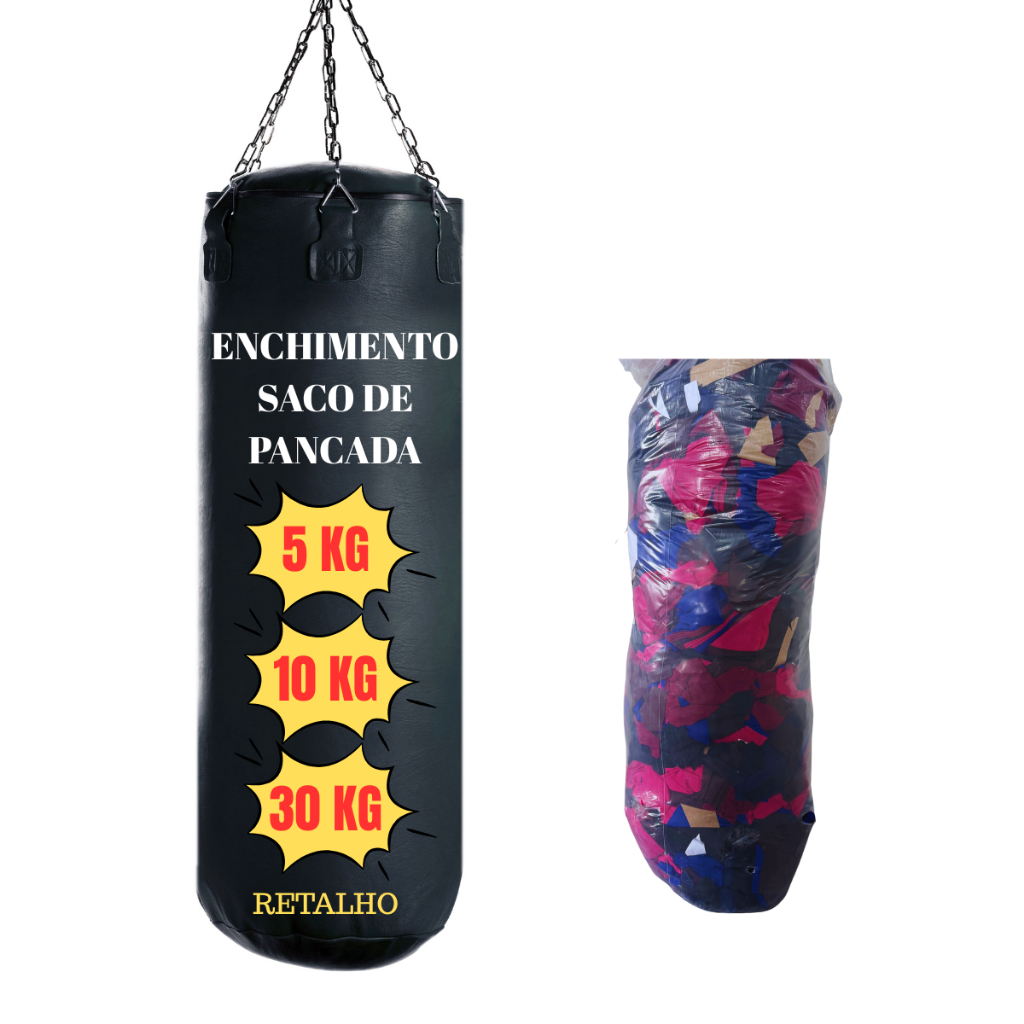 Retalho de Tecido Enchimento Para Saco de Pancadas Boxe Muay Thai ...
