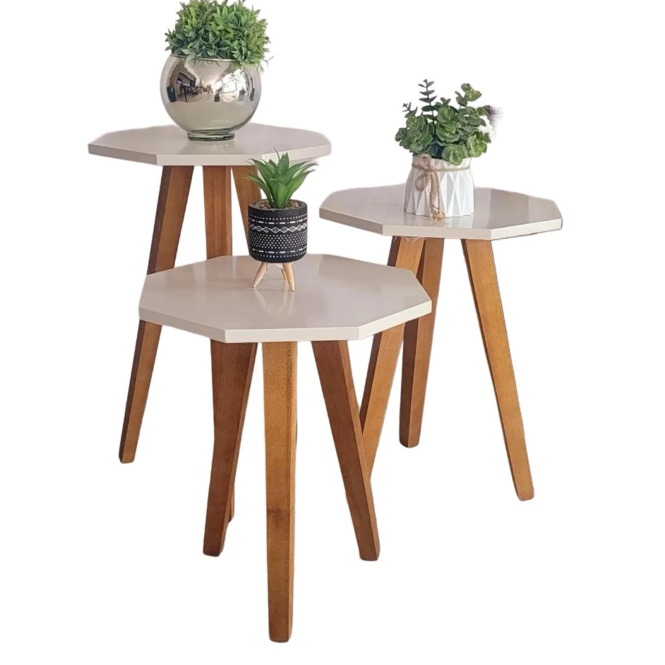 Trio de Mesas Decorativas