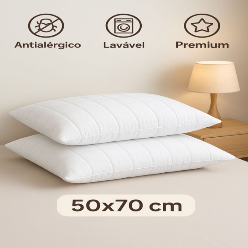 Kit 4 Travesseiros Premium de Alta Qualidade – Conforto Garantido ...
