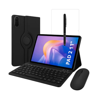 Kit Completo Capa Giratória Teclado Mouse Película Caneta Para Xiaomi Redmi Pad 2 11 Polegadas em Oferta na Shopee