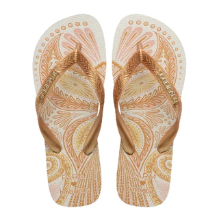 Chinelo Havaianas Farm Papillon Dourado Original