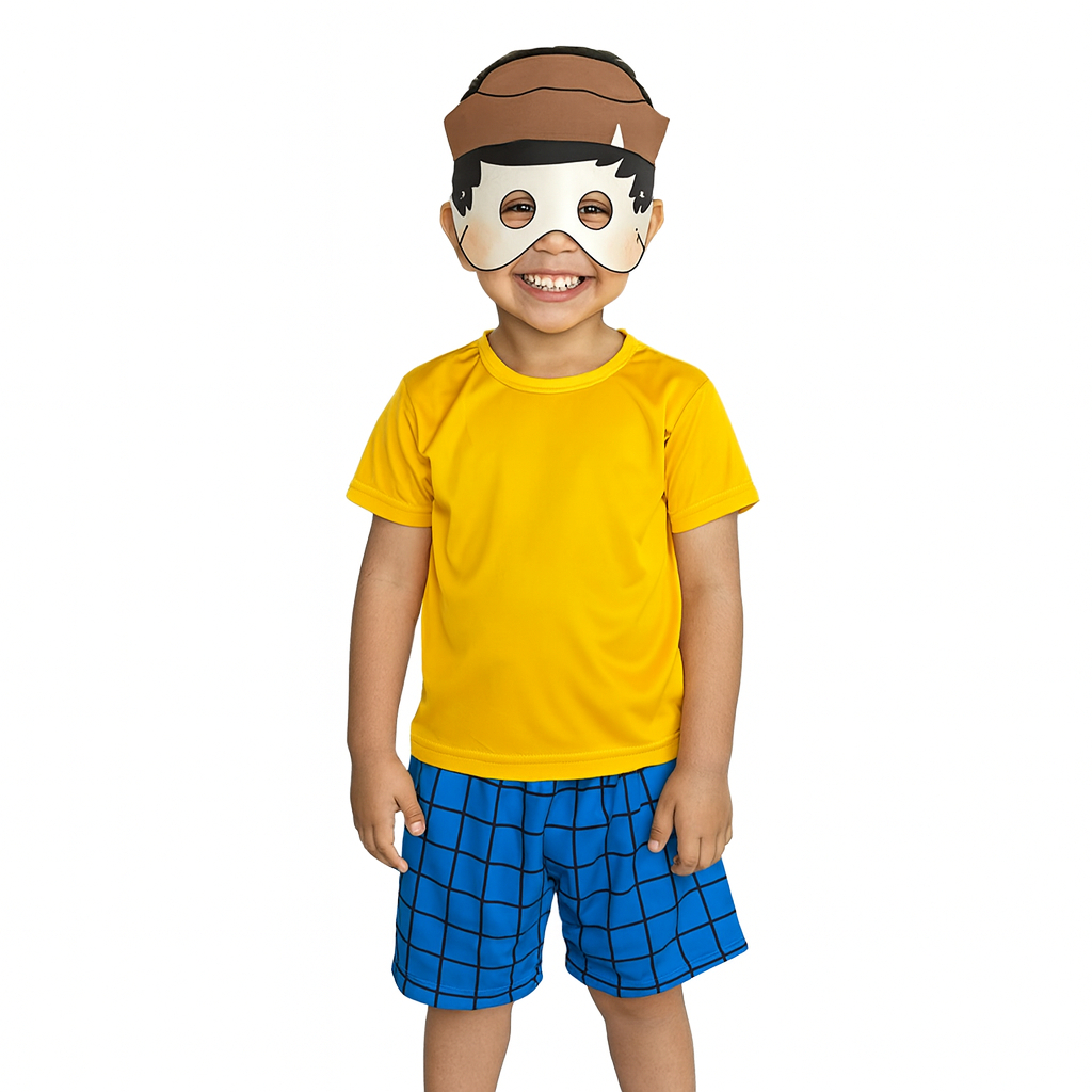 Fantasia Roupa Infantil Chico Bento Com Máscara | Shopee Brasil
