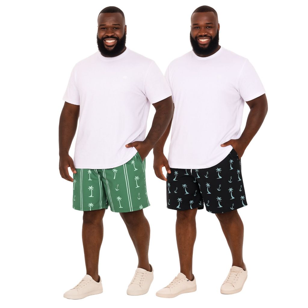 Kit Short Bermuda Plus Size G1 G2 G3 Floral Mauricinho Moda Praia