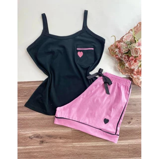 pijama 100% algodão pijama de alcinha baby doll de algodão pijama feminino de algodão linha noite ( Alice) em Oferta na Shopee