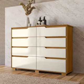Cômoda Moval Georgia 8 Gavetas Design Moderno