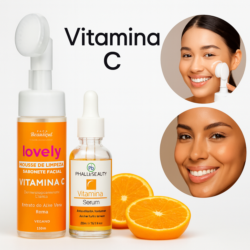 Kit Skincare Rosa Mosqueta Mousse de Limpeza Sérum Facial Max Love