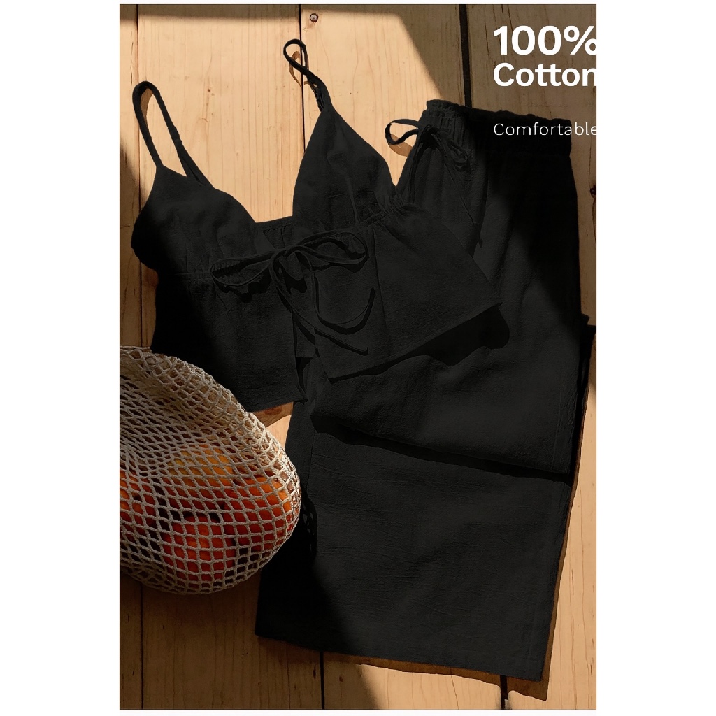 Conjunto Feminino Bata e Calça Pantalona Soltinha