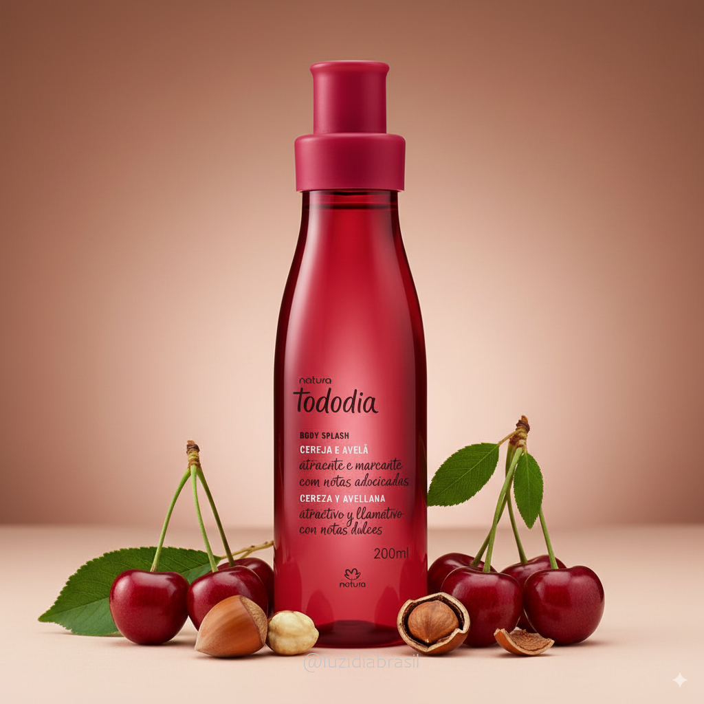 Natura Body Splash Tododia Cereja e Avelã 200 ml | Shopee Brasil