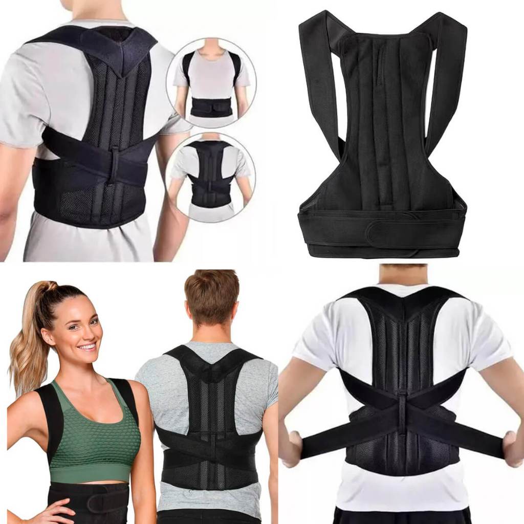 Cinta Postural Corretiva Ajustavel P/ Alivio de Dores na Coluna e ...