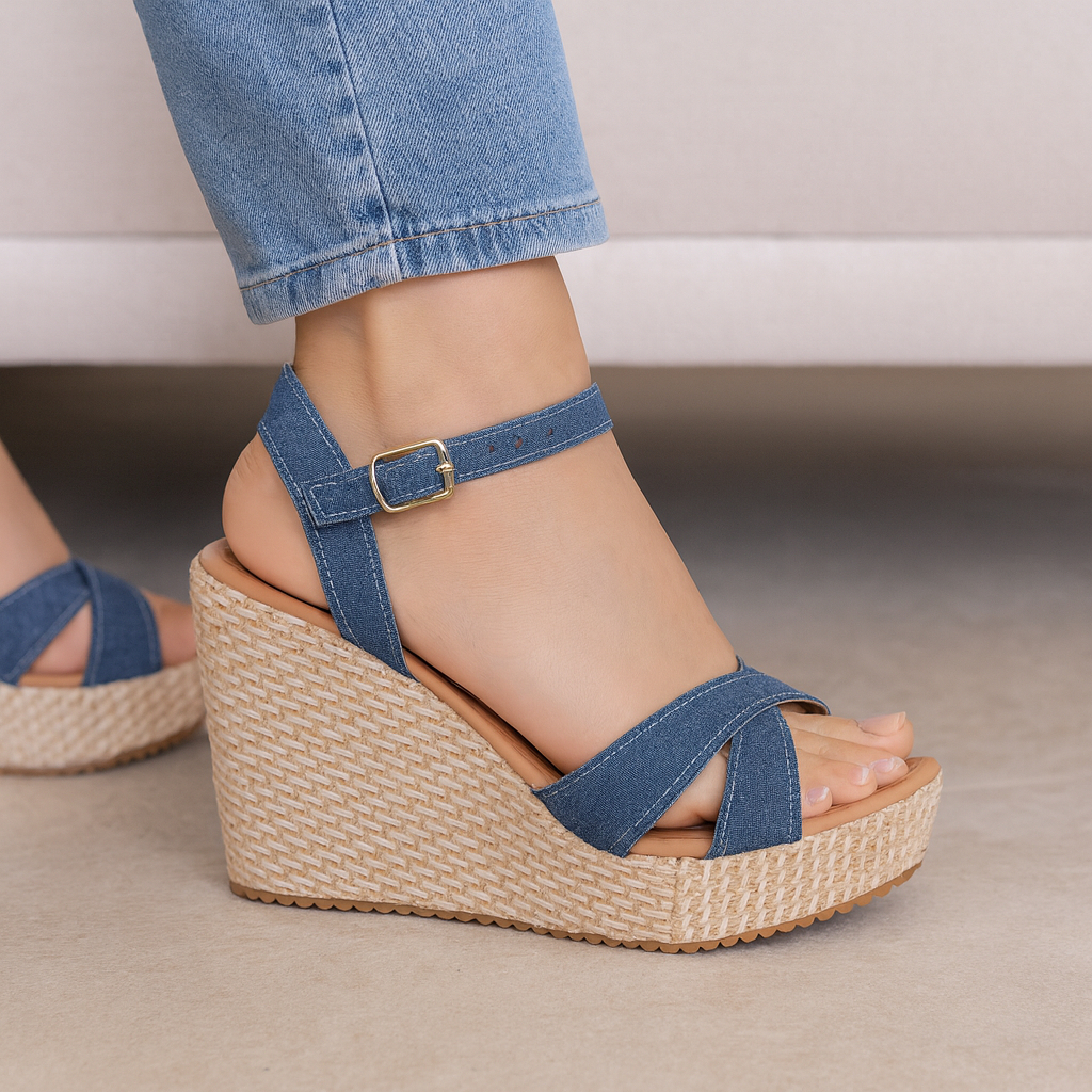 Sandália Anabela Perfeita Conforto Estilo e Cores