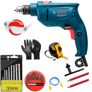 Parafusadeira Furadeira 450w Gsb450re Bosch Kit Bit E Brocas em Oferta na Shopee